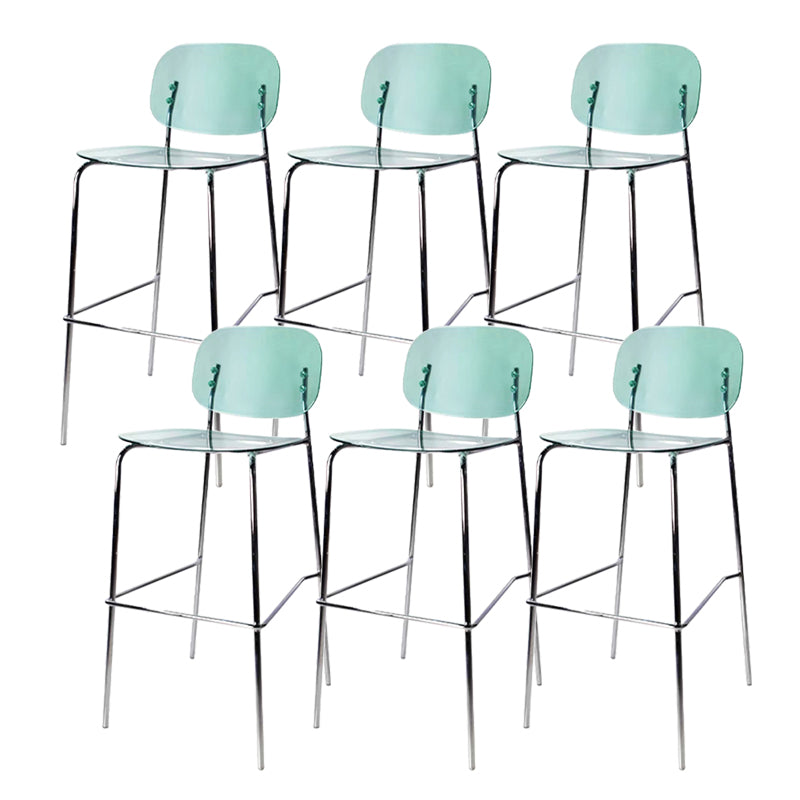 Sgabelli da bar in plastica in stile industriale sgabelli da bar senza schienale con poggiapiedi