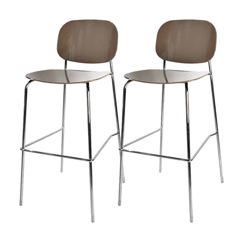 Sgabelli da bar in plastica in stile industriale sgabelli da bar senza schienale con poggiapiedi