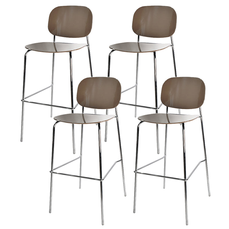 Sgabelli da bar in plastica in stile industriale sgabelli da bar senza schienale con poggiapiedi