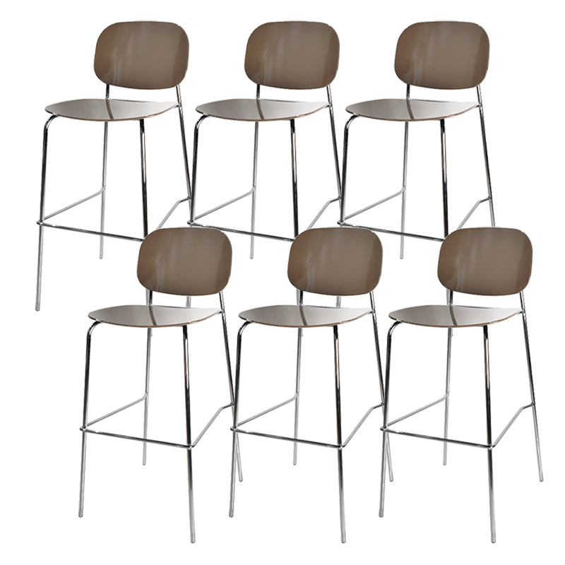 Sgabelli da bar in plastica in stile industriale sgabelli da bar senza schienale con poggiapiedi