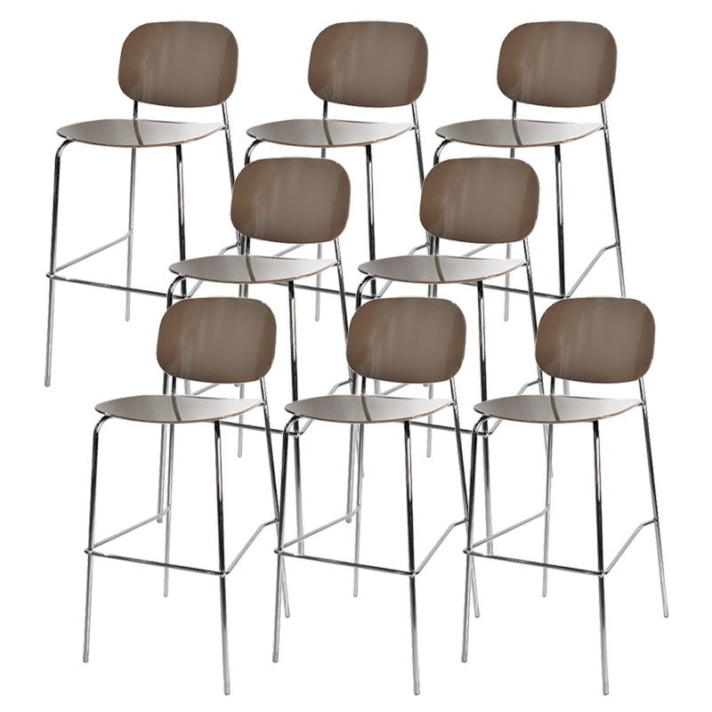 Sgabelli da bar in plastica in stile industriale sgabelli da bar senza schienale con poggiapiedi