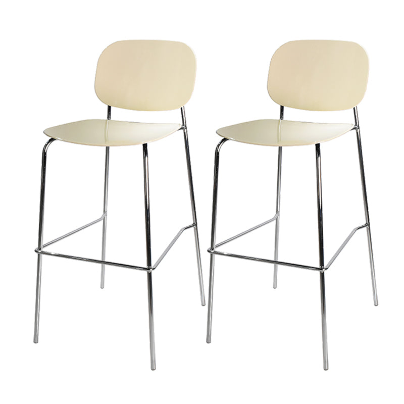 Sgabelli da bar in plastica in stile industriale sgabelli da bar senza schienale con poggiapiedi