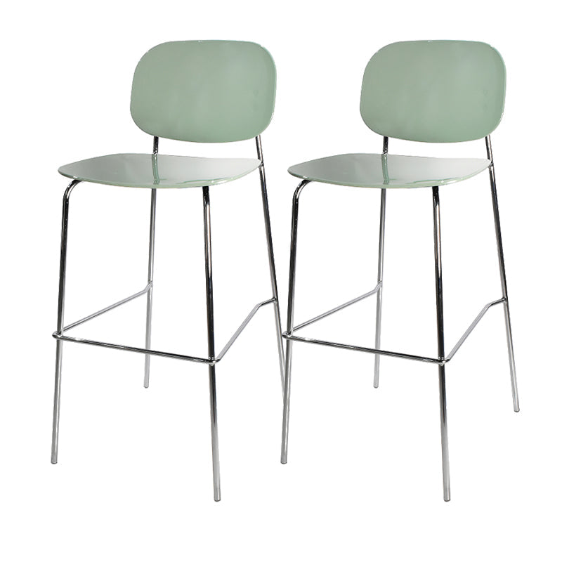 Sgabelli da bar in plastica in stile industriale sgabelli da bar senza schienale con poggiapiedi