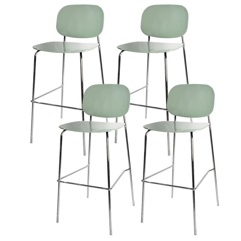 Sgabelli da bar in plastica in stile industriale sgabelli da bar senza schienale con poggiapiedi