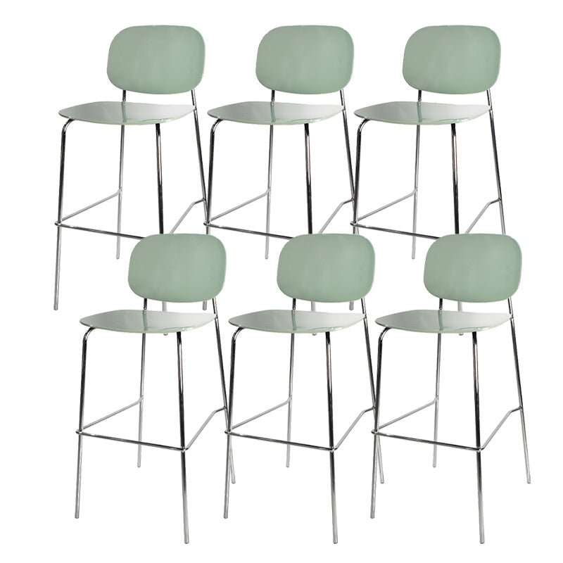 Sgabelli da bar in plastica in stile industriale sgabelli da bar senza schienale con poggiapiedi