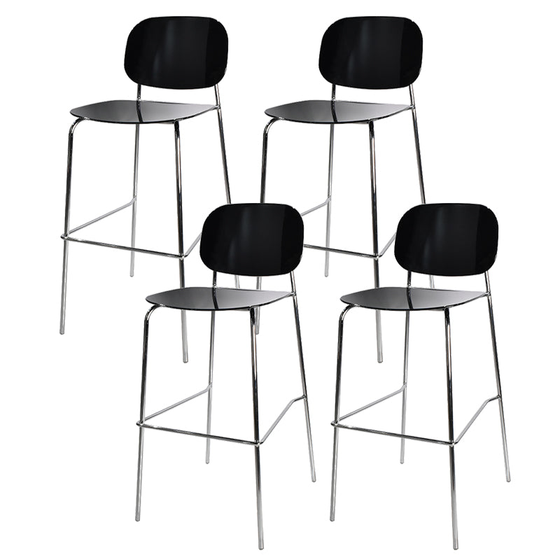 Sgabelli da bar in plastica in stile industriale sgabelli da bar senza schienale con poggiapiedi