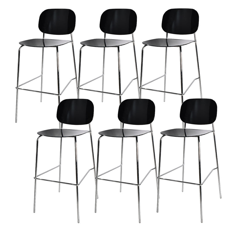 Sgabelli da bar in plastica in stile industriale sgabelli da bar senza schienale con poggiapiedi