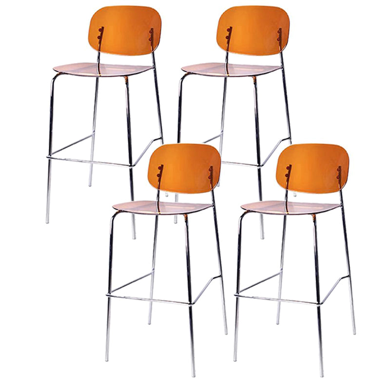 Sgabelli da bar in plastica in stile industriale sgabelli da bar senza schienale con poggiapiedi