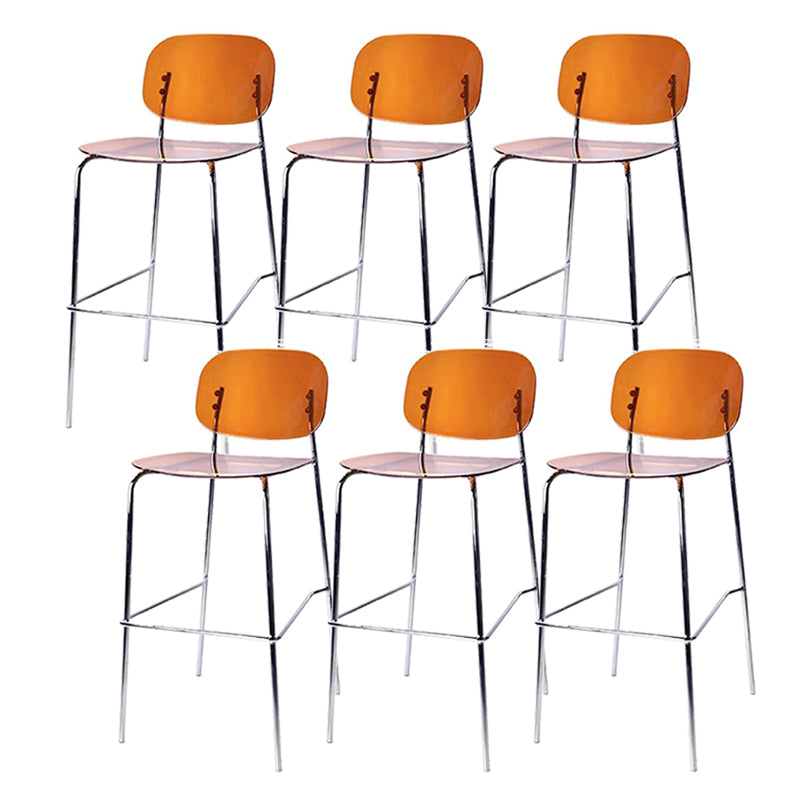 Sgabelli da bar in plastica in stile industriale sgabelli da bar senza schienale con poggiapiedi