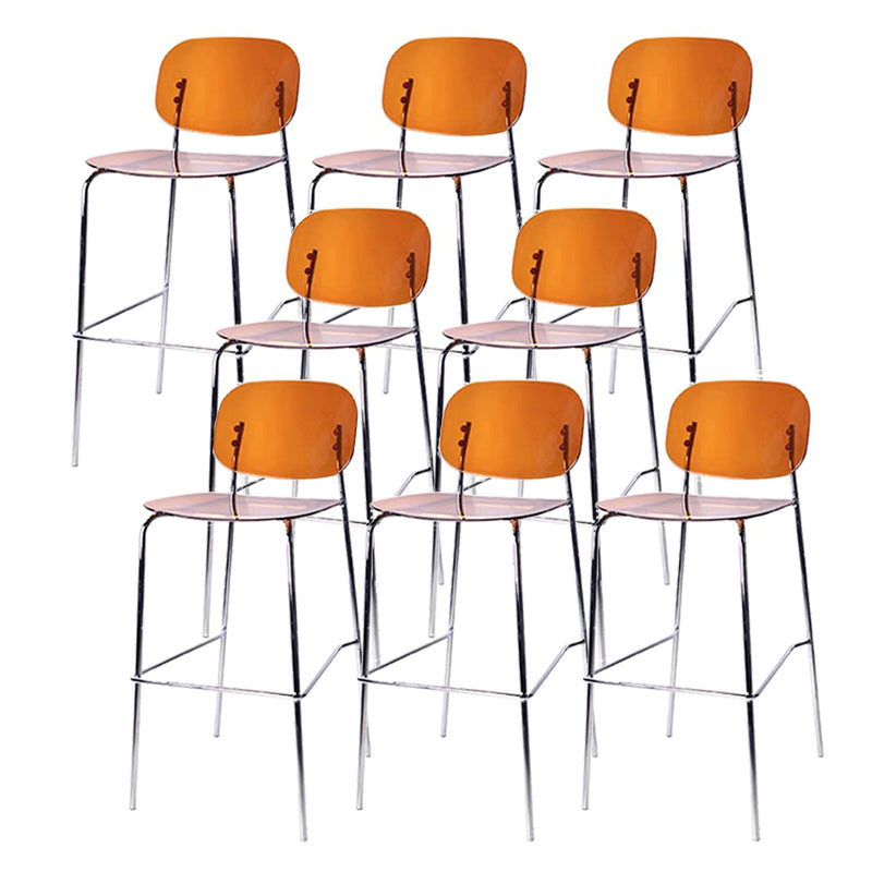 Sgabelli da bar in plastica in stile industriale sgabelli da bar senza schienale con poggiapiedi