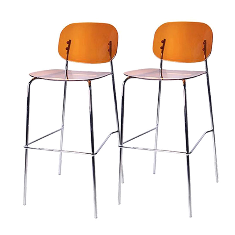 Sgabelli da bar in plastica in stile industriale sgabelli da bar senza schienale con poggiapiedi