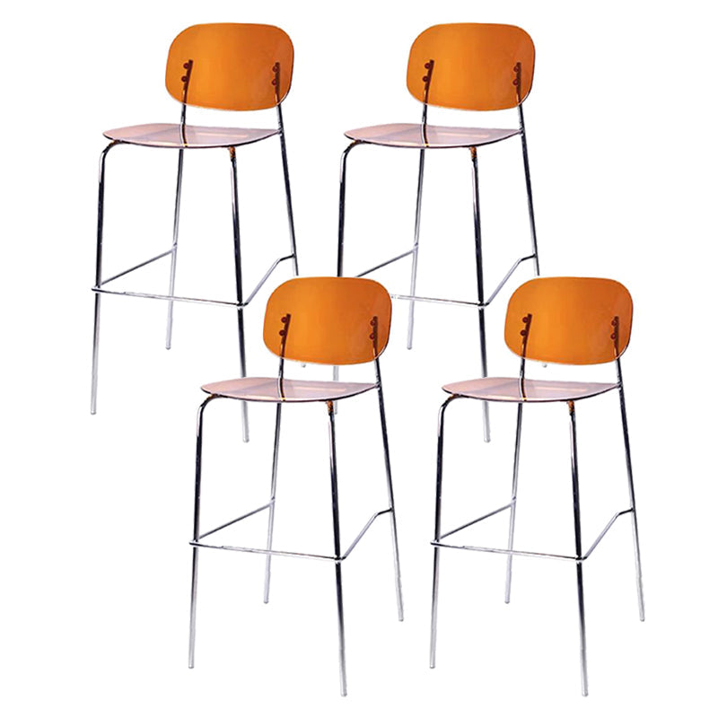 Sgabelli da bar in plastica in stile industriale sgabelli da bar senza schienale con poggiapiedi