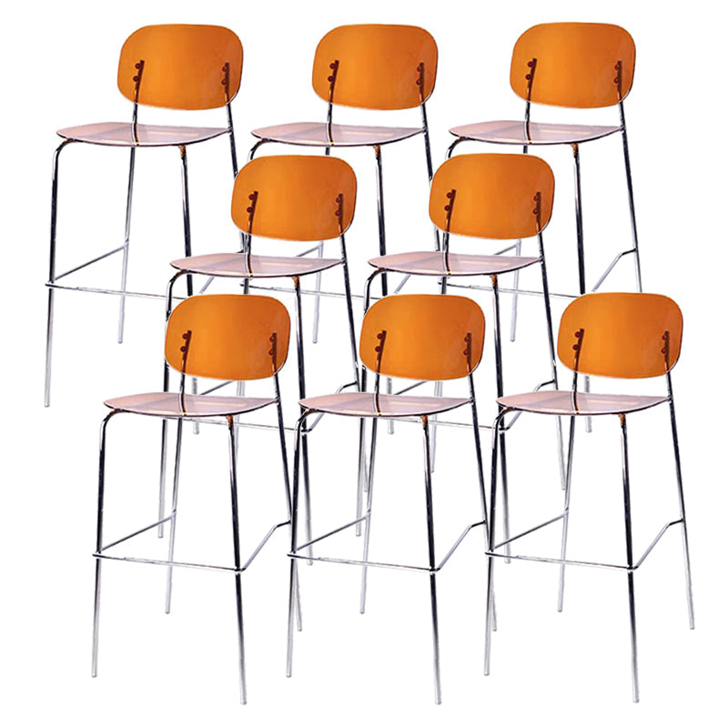 Sgabelli da bar in plastica in stile industriale sgabelli da bar senza schienale con poggiapiedi