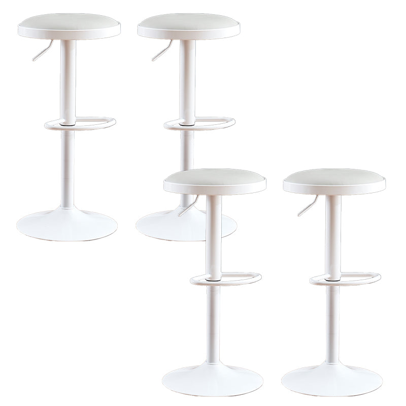 Barhocker aus Kunstleder, höhenverstellbare Barhocker mit Fußstütze