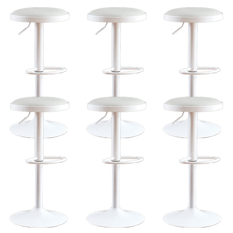 Barhocker aus Kunstleder, höhenverstellbare Barhocker mit Fußstütze