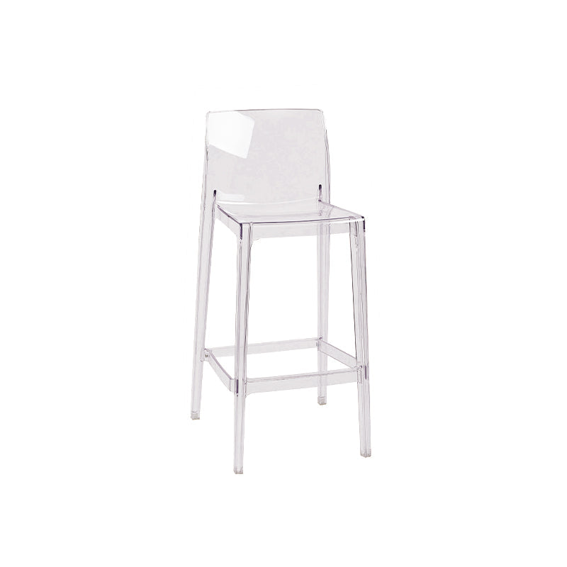 Moderner Armloser im Rückenlehne Counter Stuhl Acrylkassierer Barhocker mit Pedal