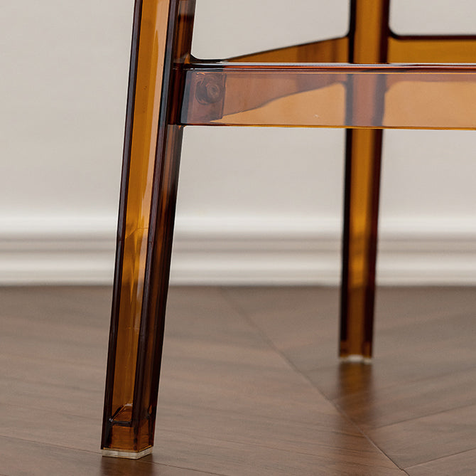 Moderner Armloser im Rückenlehne Counter Stuhl Acrylkassierer Barhocker mit Pedal