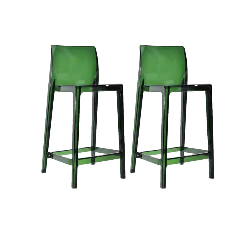 Moderner Armloser im Rückenlehne Counter Stuhl Acrylkassierer Barhocker mit Pedal