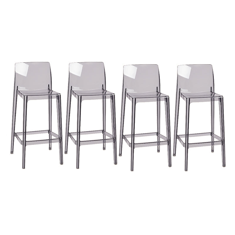 Moderner Armloser im Rückenlehne Counter Stuhl Acrylkassierer Barhocker mit Pedal