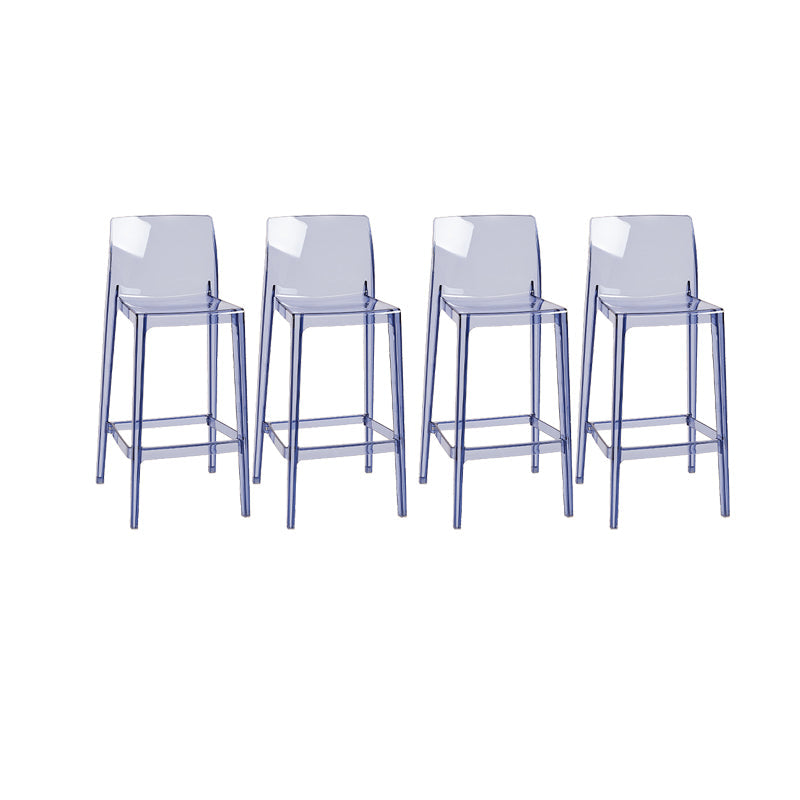 Moderner Armloser im Rückenlehne Counter Stuhl Acrylkassierer Barhocker mit Pedal