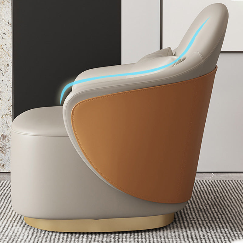 Grey Lounge Chair Arms Included Barrel Chair for Living Room Clearhalo 'Accent Chairs' 'accent_chairs' 'Chairs & Seating' 'furn' 'furn_accent_chairs' 'Furniture' 'Living Room Furniture' 7435176