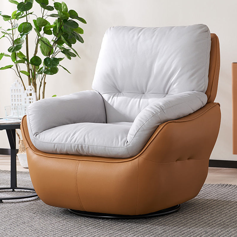 Recliner a Wingback contemporanea Base girevole in metallo interno reclinabile