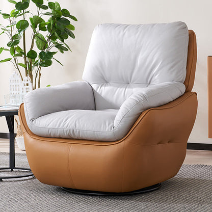 Recliner a Wingback contemporanea Base girevole in metallo interno reclinabile