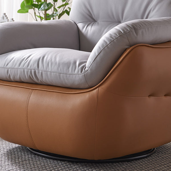 Recliner a Wingback contemporanea Base girevole in metallo interno reclinabile