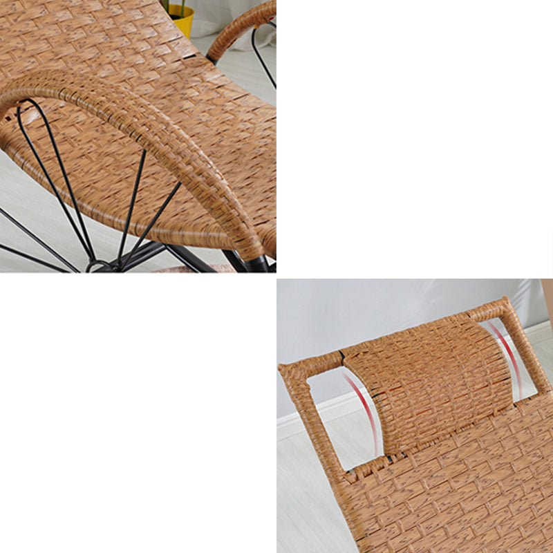 Chaise à bascule unique du milieu du siècle chaise à bascule paresseuse moderne avec coussin