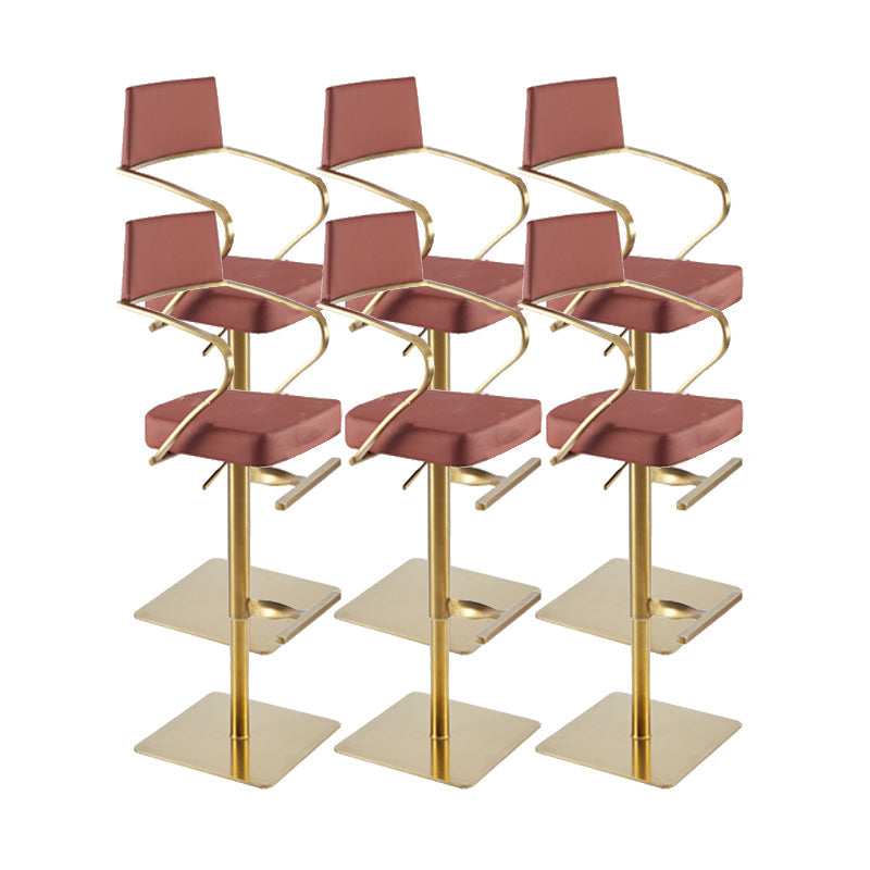 Tabouret de comptoir rembourré moderne tabouret de bar à hauteur avec repose-pieds