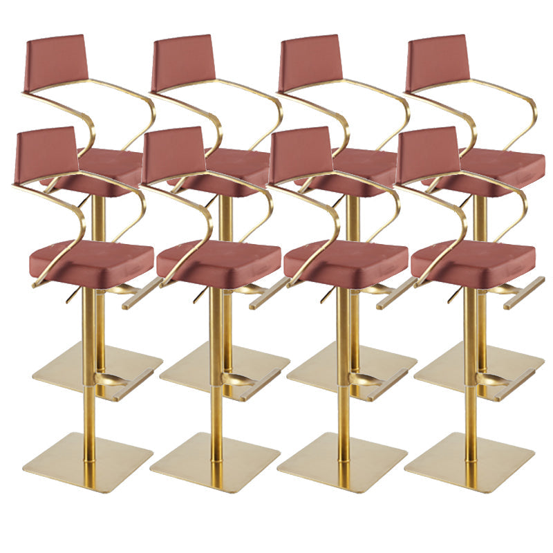 Tabouret de comptoir rembourré moderne tabouret de bar à hauteur avec repose-pieds