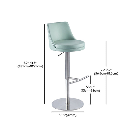 Modern Upholstered Counter Stool Bar-height Bar Stool with Footrest
