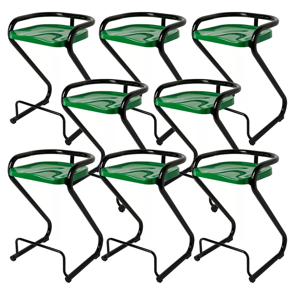 Sgabello da bar sul retro posteriore con sedile sagomate con base di metallo