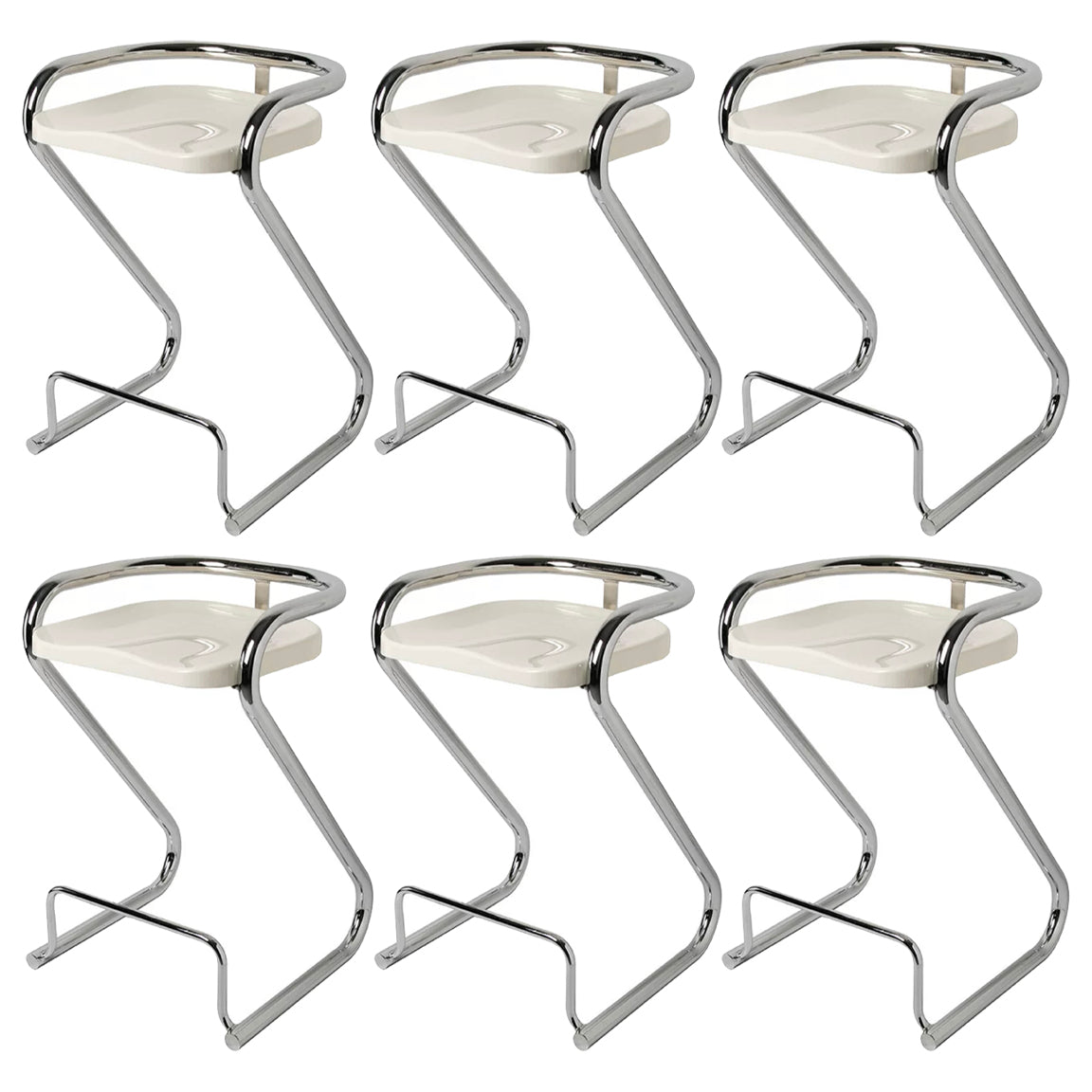 Sgabello da bar sul retro posteriore con sedile sagomate con base di metallo