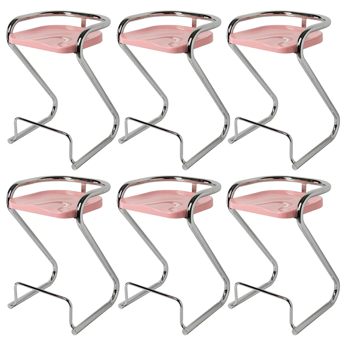 Sgabello da bar sul retro posteriore con sedile sagomate con base di metallo