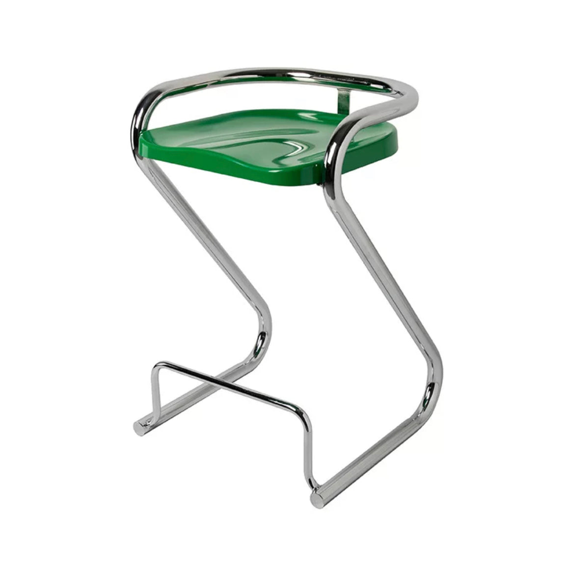 Sgabello da bar sul retro posteriore con sedile sagomate con base di metallo