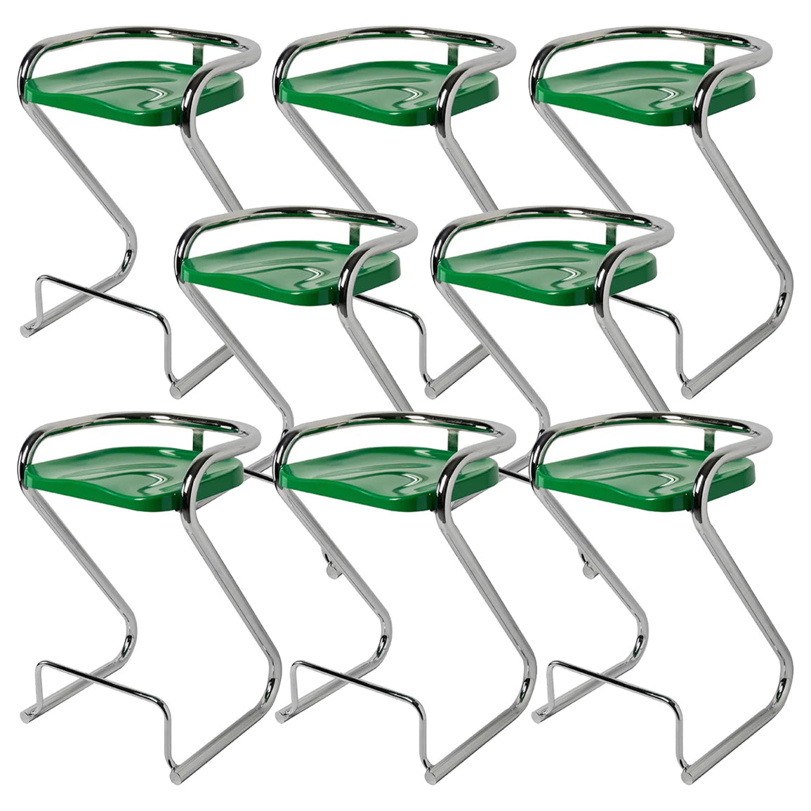 Sgabello da bar sul retro posteriore con sedile sagomate con base di metallo