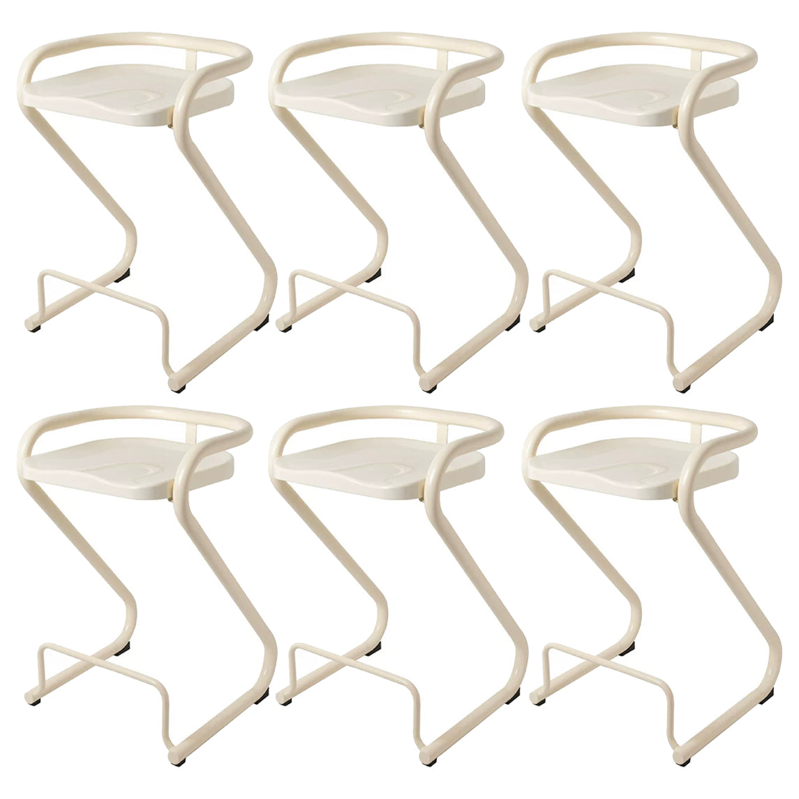 Sgabello da bar sul retro posteriore con sedile sagomate con base di metallo