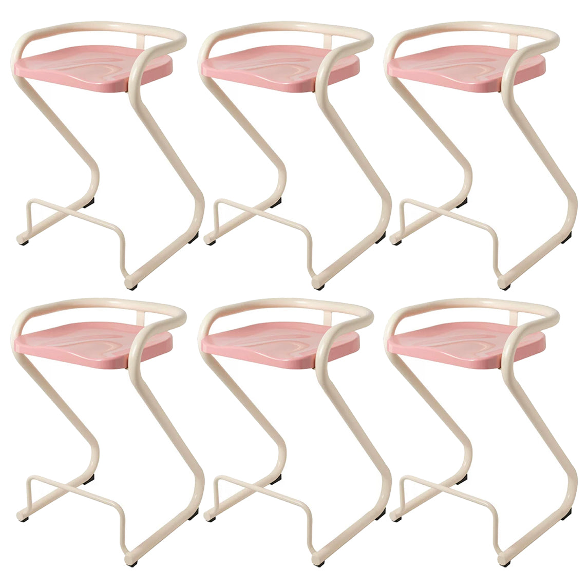 Sgabello da bar sul retro posteriore con sedile sagomate con base di metallo