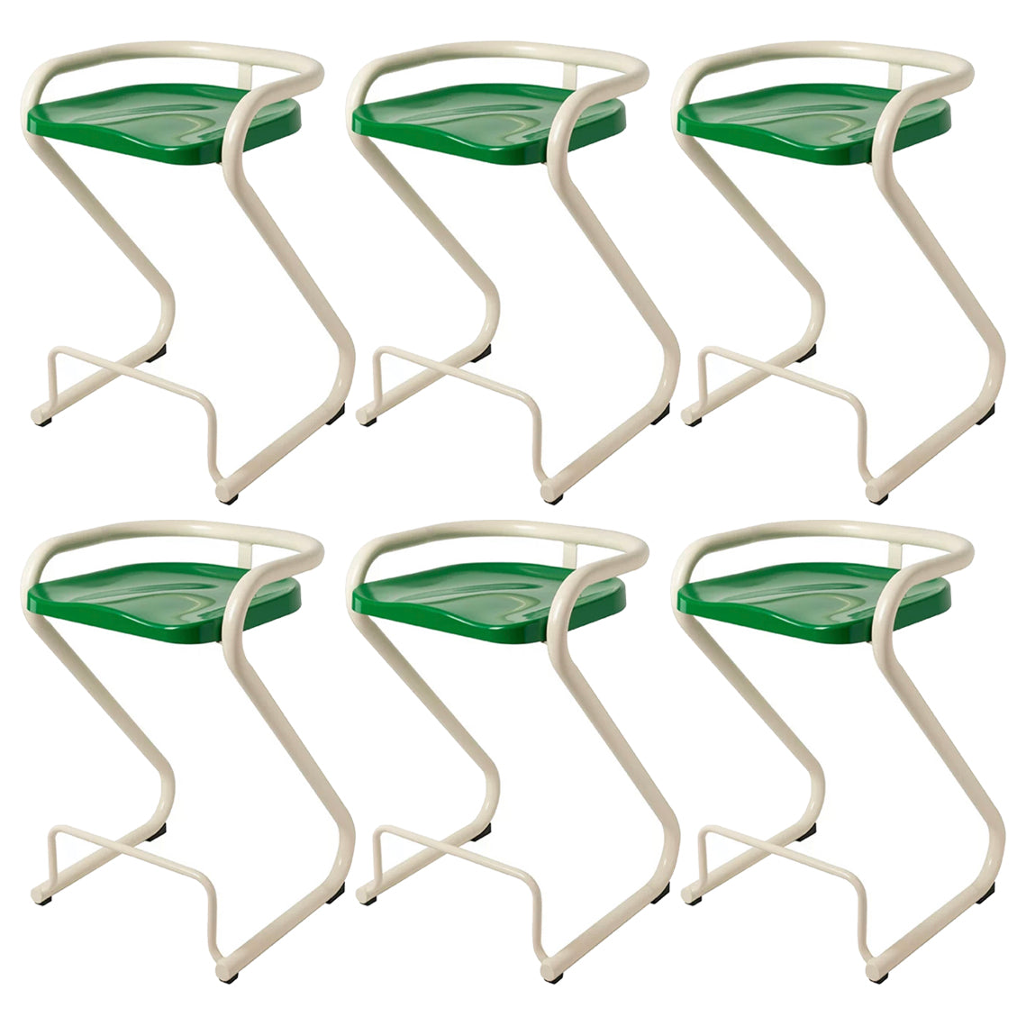 Sgabello da bar sul retro posteriore con sedile sagomate con base di metallo