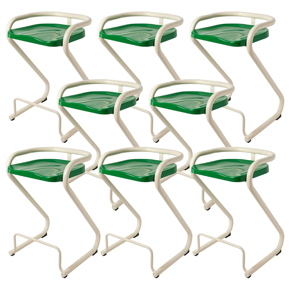 Sgabello da bar sul retro posteriore con sedile sagomate con base di metallo