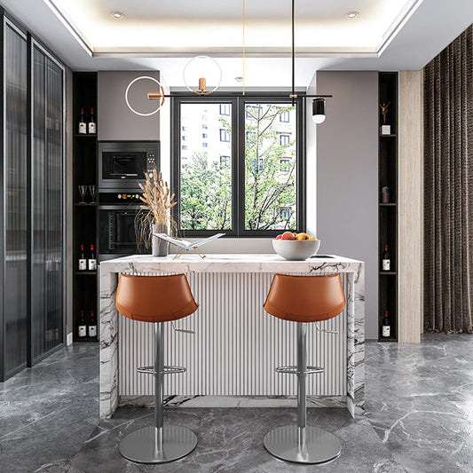 Adjustable Bar Stool Leather Backrest Bar Stools for Living Room Clearhalo 'Bar Furniture' 'Bar Stools' 'bar_stools' 'furn' 'furn_bar_stools' 'Furniture' 'Kitchen & Dining Furniture' 7436357