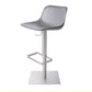 Adjustable Bar Stool Leather Backrest Bar Stools for Living Room Light Gray 1 Piece Clearhalo 'Bar Furniture' 'Bar Stools' 'bar_stools' 'furn' 'furn_bar_stools' 'Furniture' 'Kitchen & Dining Furniture' 7436359