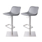 Adjustable Bar Stool Leather Backrest Bar Stools for Living Room Light Gray 2 Piece Set Clearhalo 'Bar Furniture' 'Bar Stools' 'bar_stools' 'furn' 'furn_bar_stools' 'Furniture' 'Kitchen & Dining Furniture' 7436362