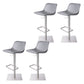 Adjustable Bar Stool Leather Backrest Bar Stools for Living Room Light Gray 4 Piece Set Clearhalo 'Bar Furniture' 'Bar Stools' 'bar_stools' 'furn' 'furn_bar_stools' 'Furniture' 'Kitchen & Dining Furniture' 7436364