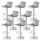 Adjustable Bar Stool Leather Backrest Bar Stools for Living Room Light Gray 8 Piece Set Clearhalo 'Bar Furniture' 'Bar Stools' 'bar_stools' 'furn' 'furn_bar_stools' 'Furniture' 'Kitchen & Dining Furniture' 7436367