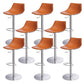 Adjustable Bar Stool Leather Backrest Bar Stools for Living Room Orange 8 Piece Set Clearhalo 'Bar Furniture' 'Bar Stools' 'bar_stools' 'furn' 'furn_bar_stools' 'Furniture' 'Kitchen & Dining Furniture' 7436374