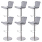 Adjustable Bar Stool Leather Backrest Bar Stools for Living Room Silver Gray 6 Piece Set Clearhalo 'Bar Furniture' 'Bar Stools' 'bar_stools' 'furn' 'furn_bar_stools' 'Furniture' 'Kitchen & Dining Furniture' 7436378