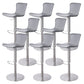 Adjustable Bar Stool Leather Backrest Bar Stools for Living Room Silver Gray 8 Piece Set Clearhalo 'Bar Furniture' 'Bar Stools' 'bar_stools' 'furn' 'furn_bar_stools' 'Furniture' 'Kitchen & Dining Furniture' 7436379