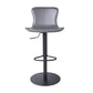 Adjustable Bar Stool Leather Backrest Bar Stools for Living Room Gray Black 1 Piece Clearhalo 'Bar Furniture' 'Bar Stools' 'bar_stools' 'furn' 'furn_bar_stools' 'Furniture' 'Kitchen & Dining Furniture' 7436380